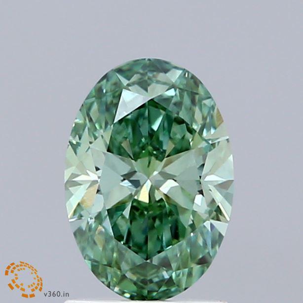 1.03 Ct. Fancy Green Oval Lab Grown Diamond