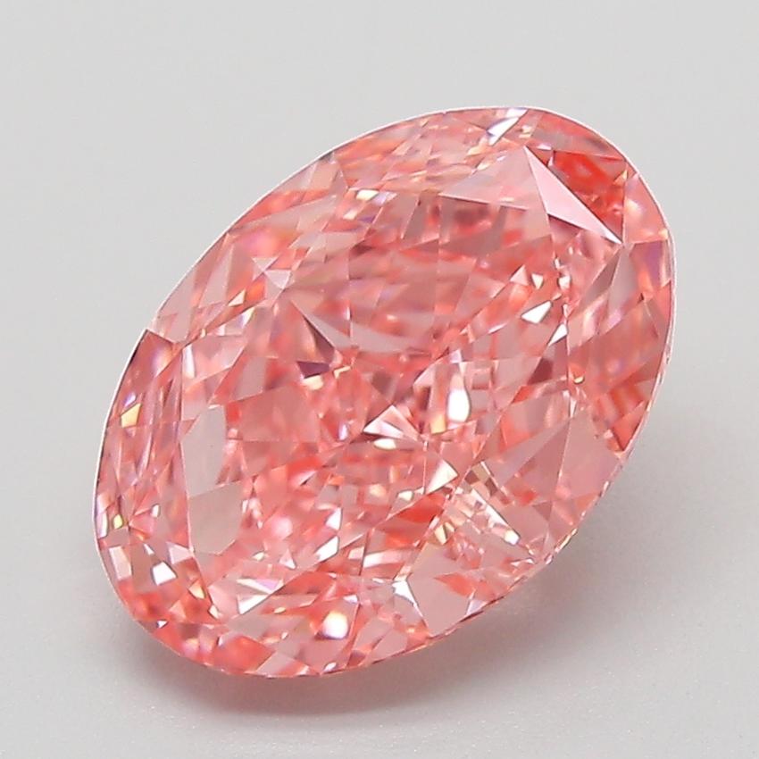 3.03 Ct. Fancy Pink Oval Lab Grown Diamond