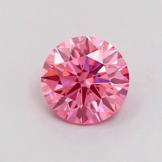 0.56 Ct. Fancy Vivid Pink Round Lab Grown Diamond