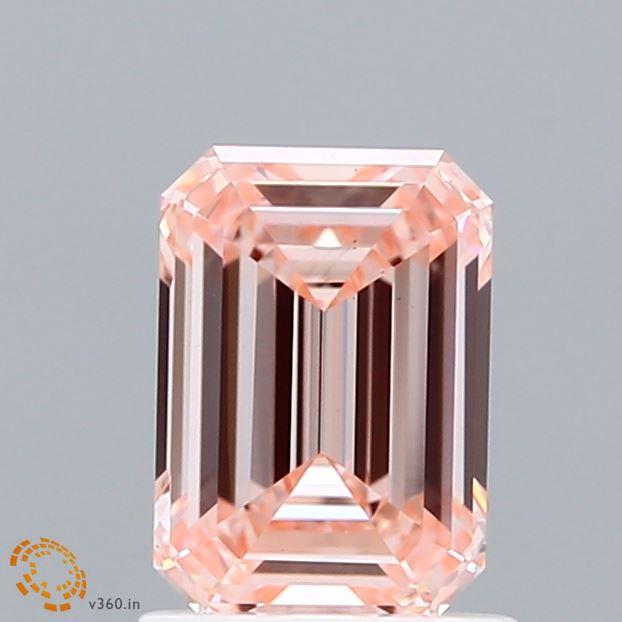1.23 Ct. Fancy Intense Pink Emerald Lab Grown Diamond