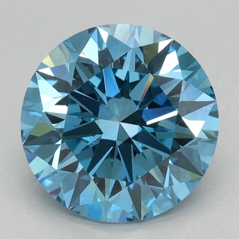 2.09 Ct. Fancy Vivid Blue Round Lab Grown Diamond