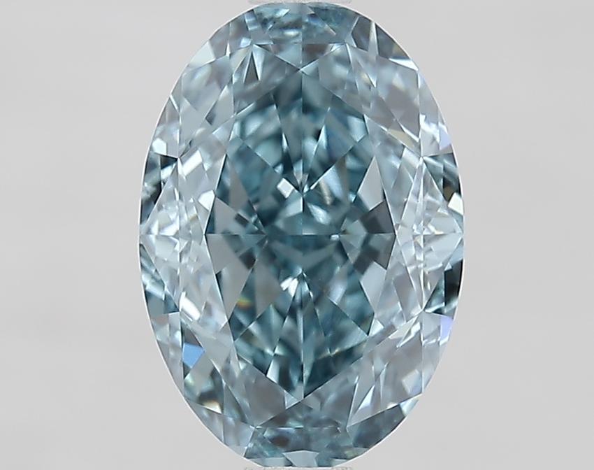 2.05 Ct. Fancy Vivid Blue Oval Lab Grown Diamond