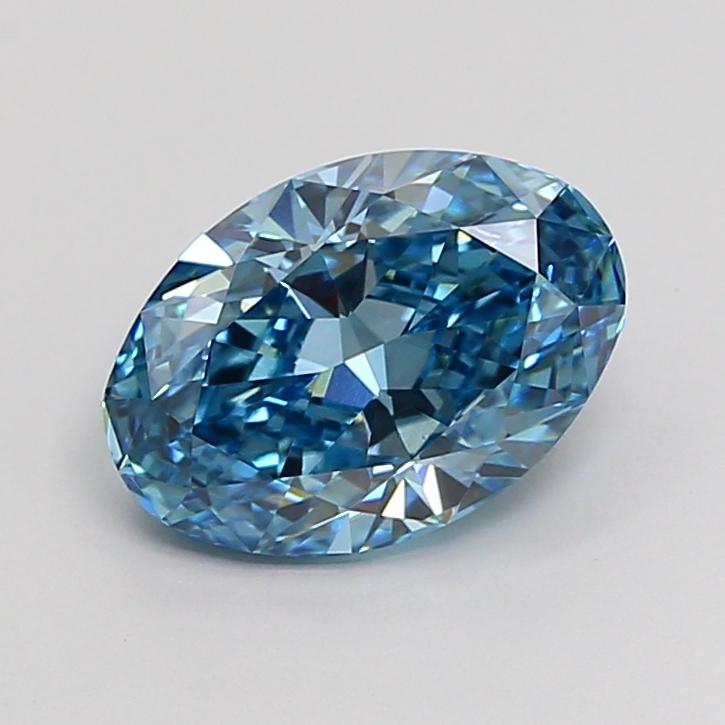 2.54 Ct. Fancy Vivid Blue Oval Lab Grown Diamond