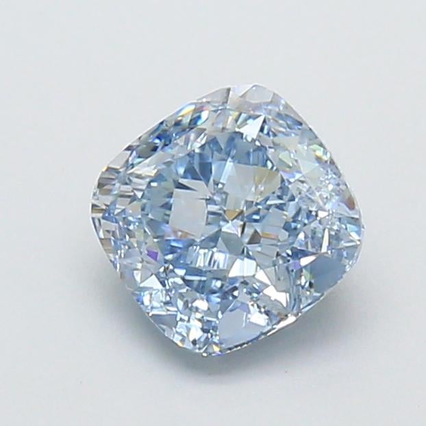 1.35 Ct. Fancy Intense Blue Cushion Lab Grown Diamond