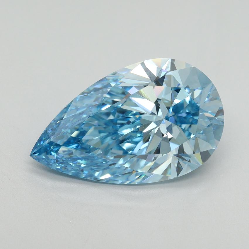5.07 Ct. Fancy Vivid Blue Pear Lab Grown Diamond