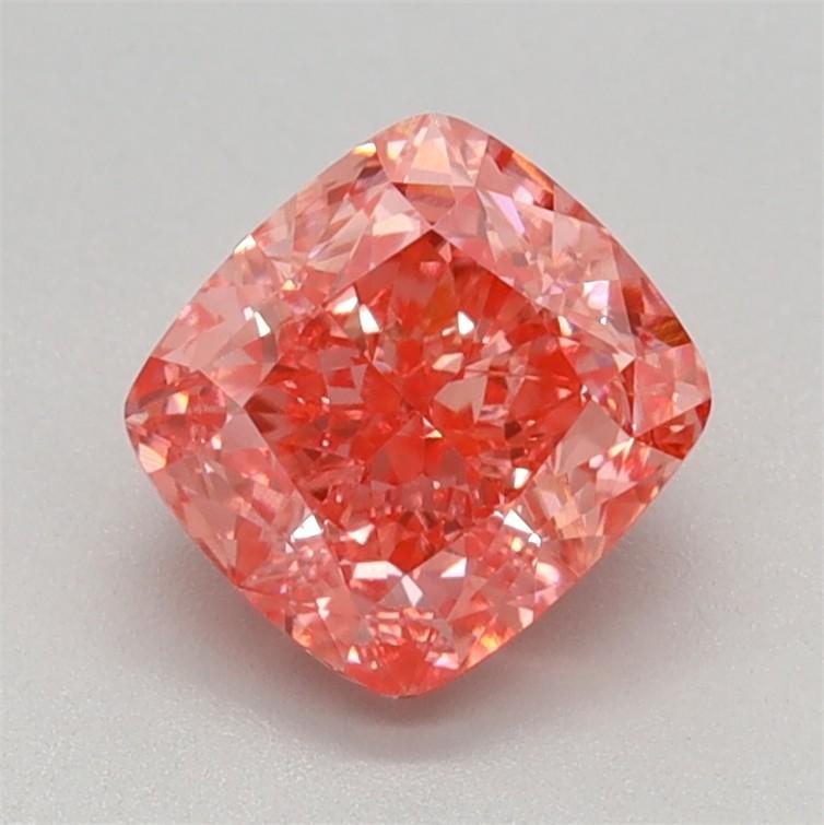 1.02 Ct. Fancy Vivid Pink Cushion Lab Grown Diamond