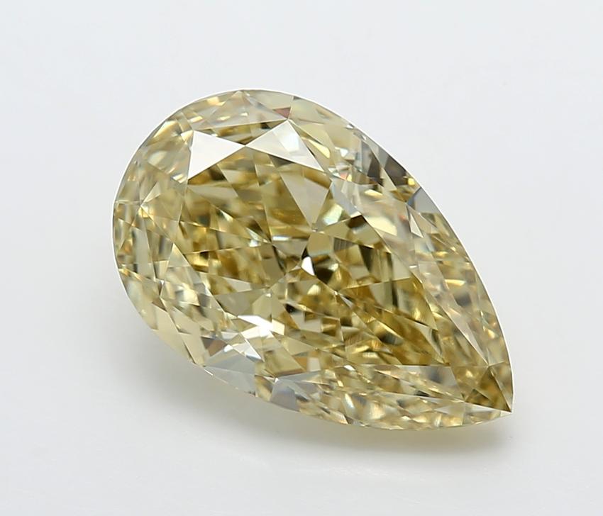 5.05 Ct. Fancy Vivid  Yellow Pear Lab Grown Diamond
