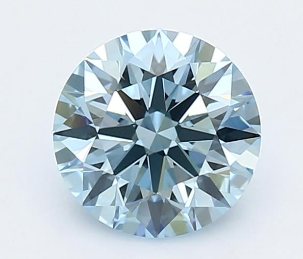 1.53 Ct. Fancy Vivid  Blue Round Lab Grown Diamond