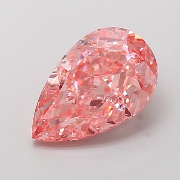 2.49 Ct. Fancy Vivid  Pink Pear Lab Grown Diamond