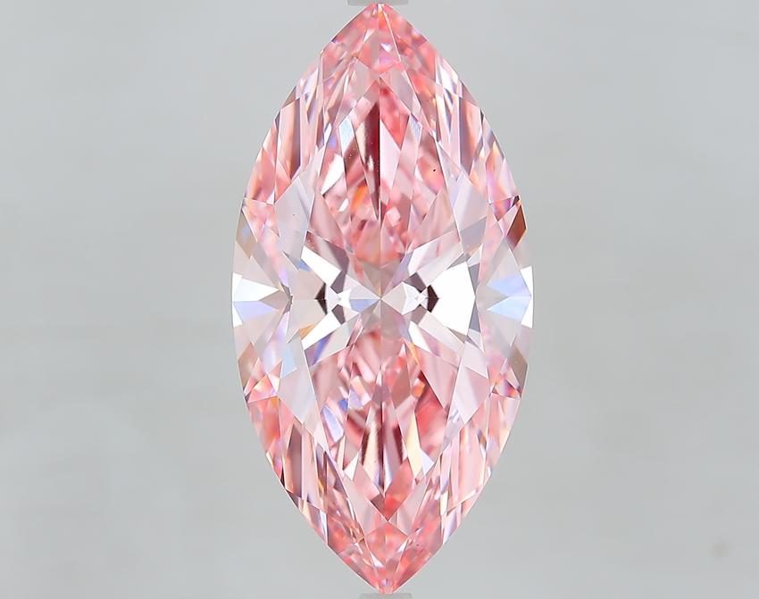 8.50 Ct. Fancy Vivid Pink Marquise Lab Grown Diamond