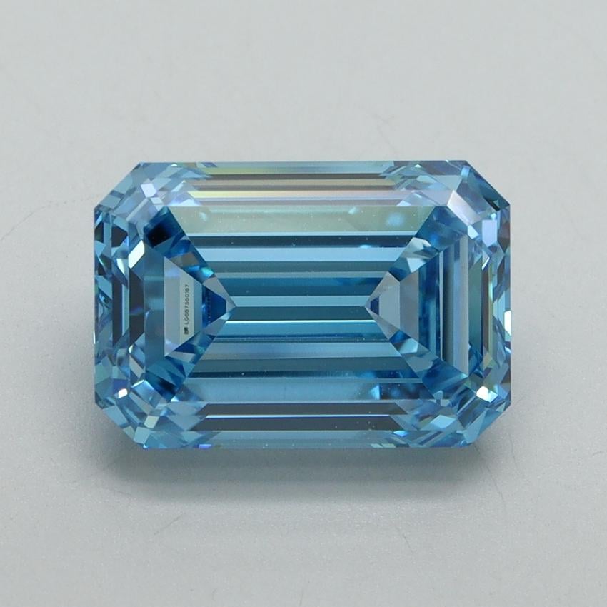 4.01 Ct. Fancy Vivid Blue Emerald Lab Grown Diamond