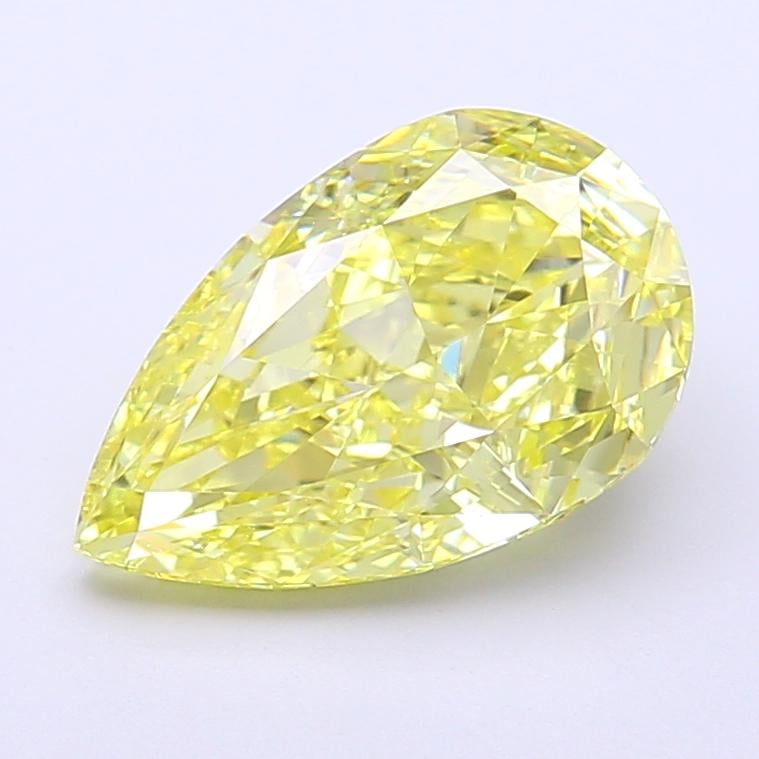 2.90 Ct. Fancy Intense  Yellow Pear Lab Grown Diamond