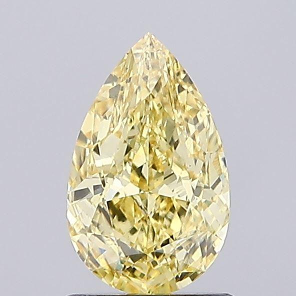 1.20 Ct. Fancy Vivid  Yellow Pear Lab Grown Diamond