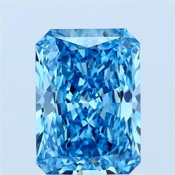 1.46 Ct. Fancy Vivid Blue Radiant Lab Grown Diamond