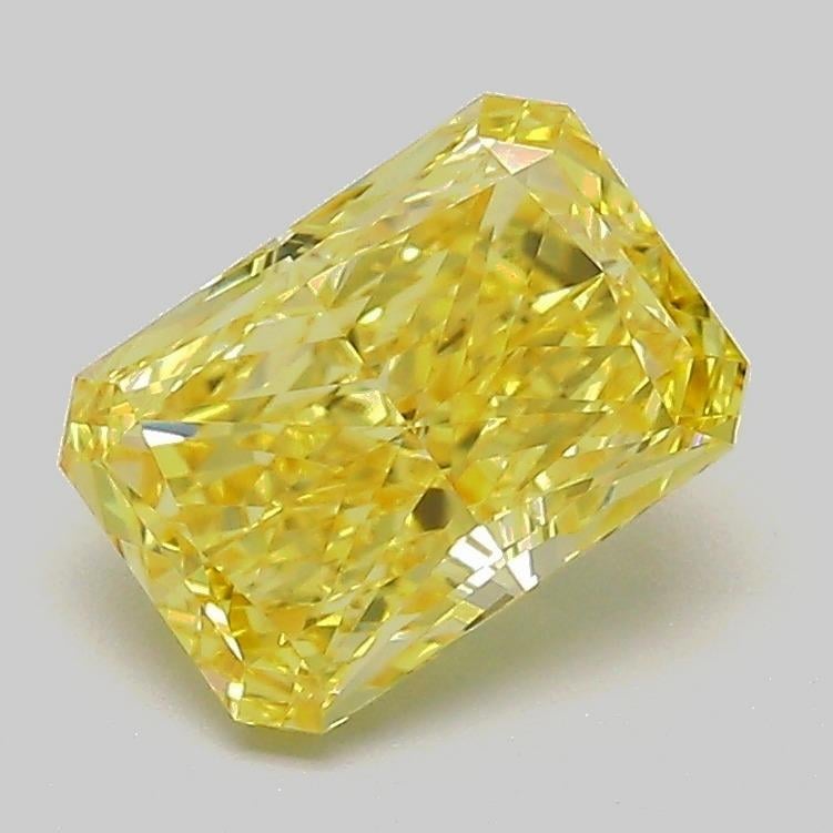 1.55 Ct. Fancy Vivid  Yellow Radiant Lab Grown Diamond