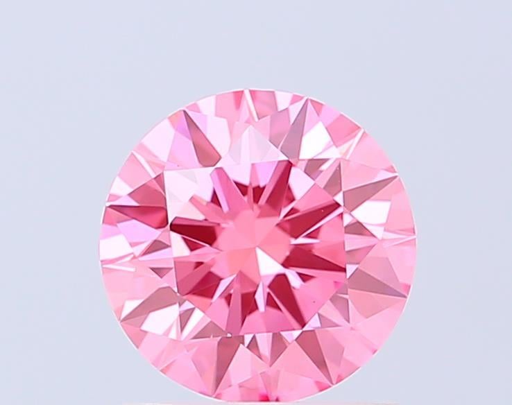 1.42 Ct. Fancy Vivid Pink Round Lab Grown Diamond