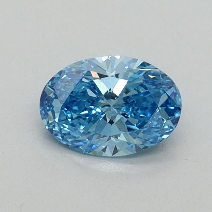 0.51 Ct. Fancy Vivid Malibu Blue Oval Lab Grown Diamond