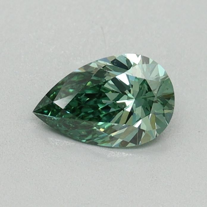 0.40 Ct. Fancy Vivid Pacific Green Pear Lab Grown Diamond