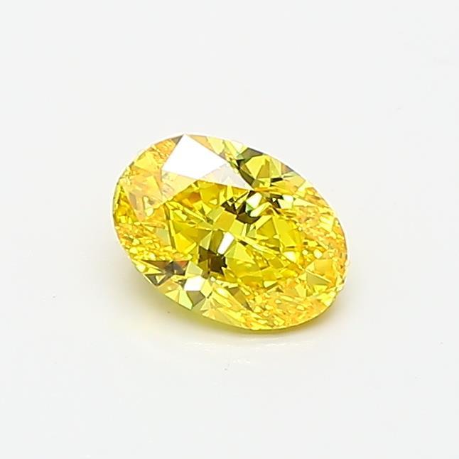 0.49 Ct. Fancy Vivid Yellow Oval Lab Grown Diamond
