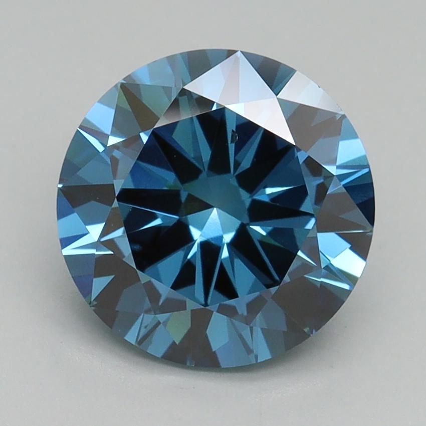 2.50 Ct. Fancy Vivid Blue Round Lab Grown Diamond