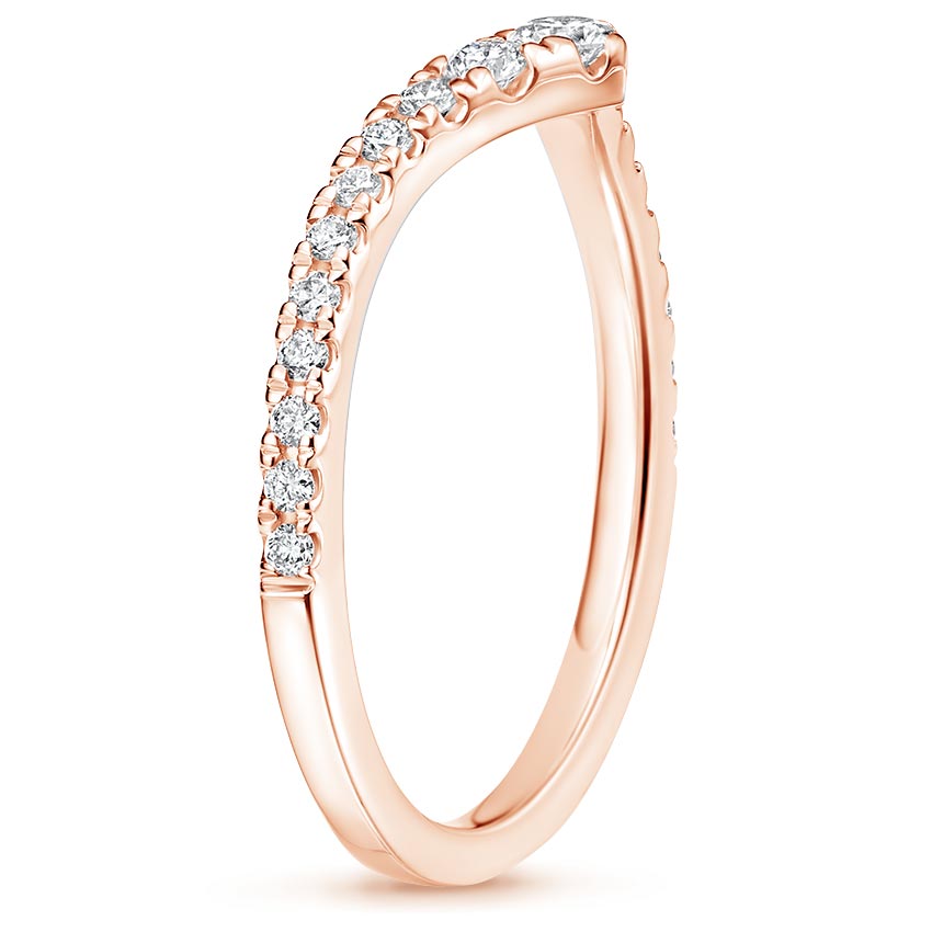 14K Rose Gold Tapered Flair Diamond Ring (1/3 ct. tw.), large side view