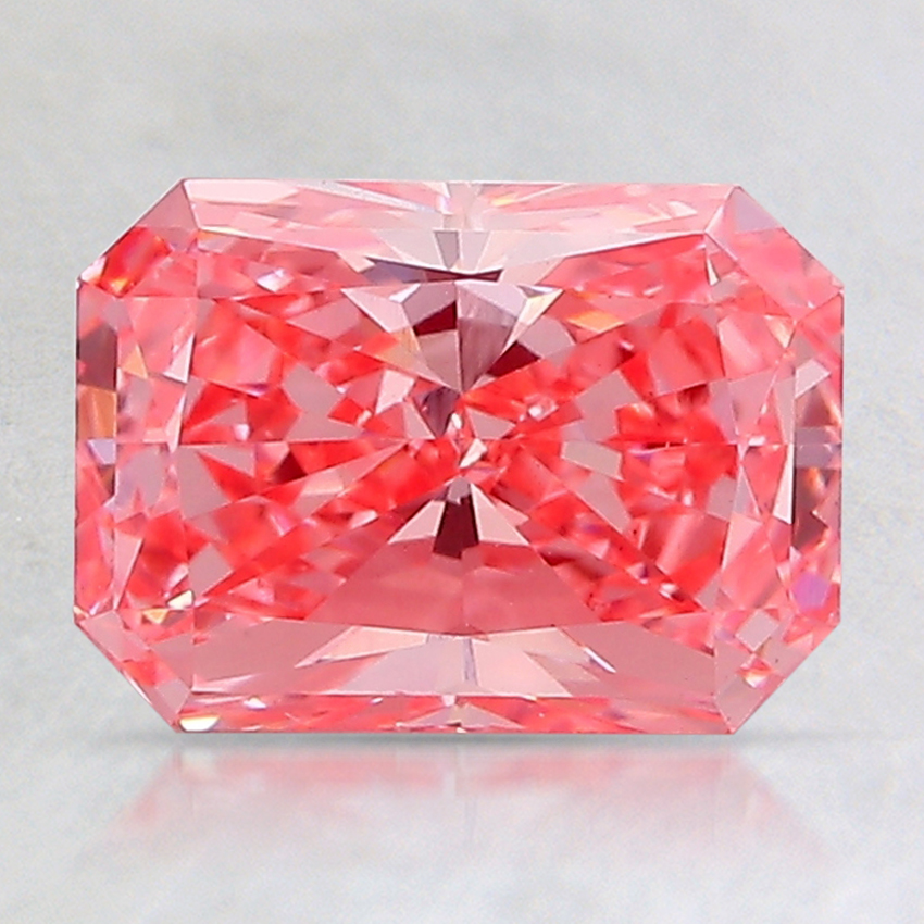 1.96 Ct. Fancy Vivid Pink Radiant Lab Created Diamond