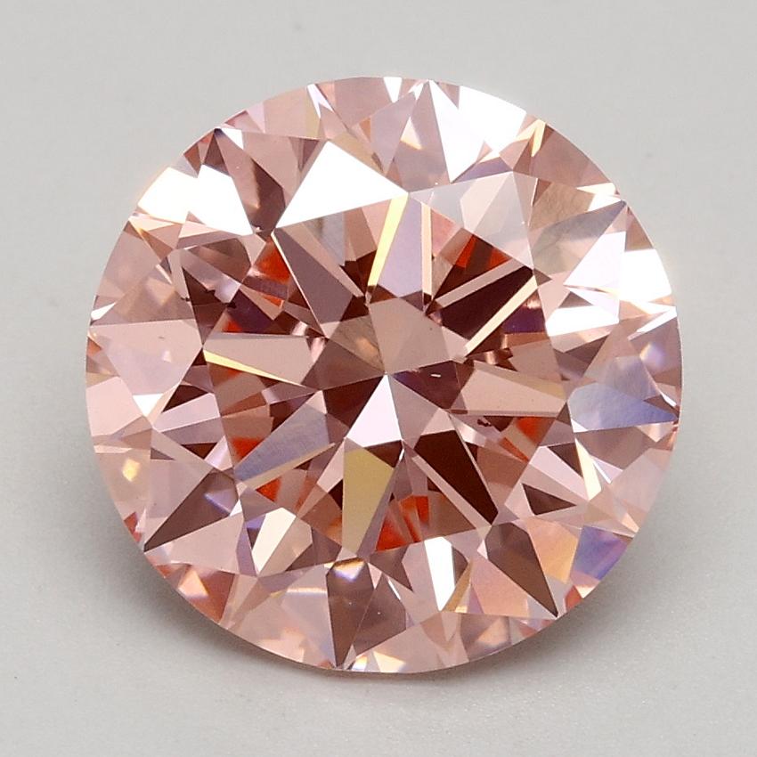 2.63 Ct. Fancy Intense Pink Round Lab Grown Diamond