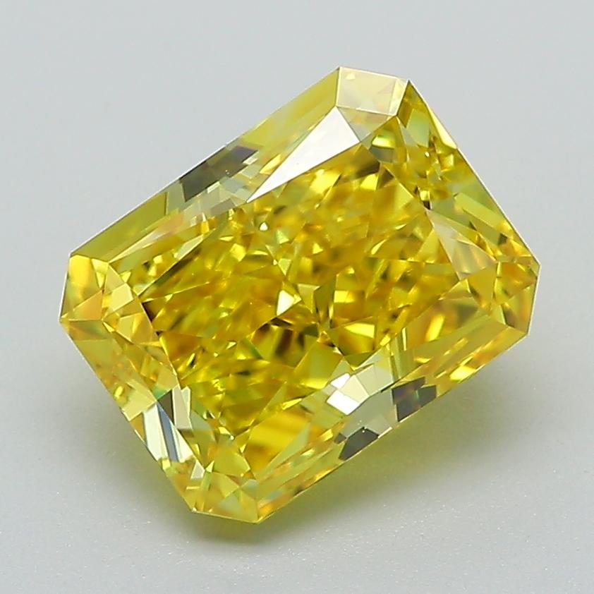 2.61 Ct. Fancy Vivid Yellow Radiant Lab Grown Diamond