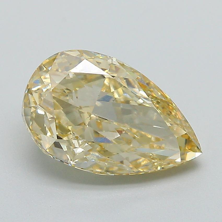 3.08 Ct. Fancy Intense Yellow Pear Lab Grown Diamond