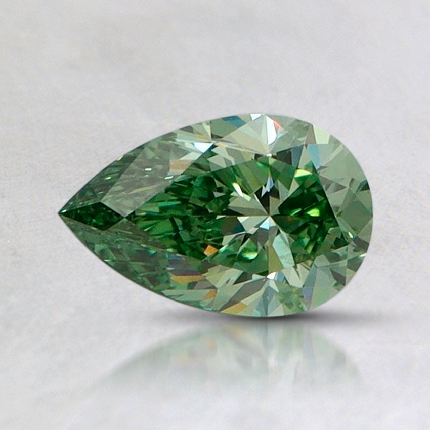 0.66 Ct. Fancy Vivid Green Pear Lab Grown Diamond