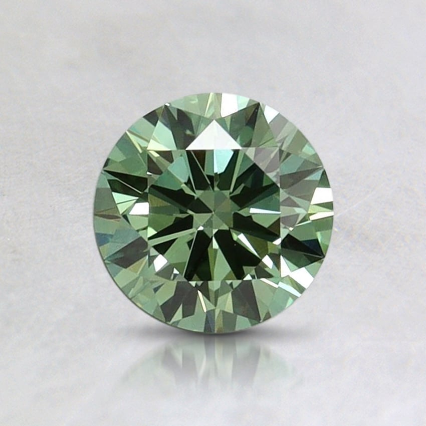 0.7 Ct. Fancy Vivid Pacific Green Round Lab Grown Diamond