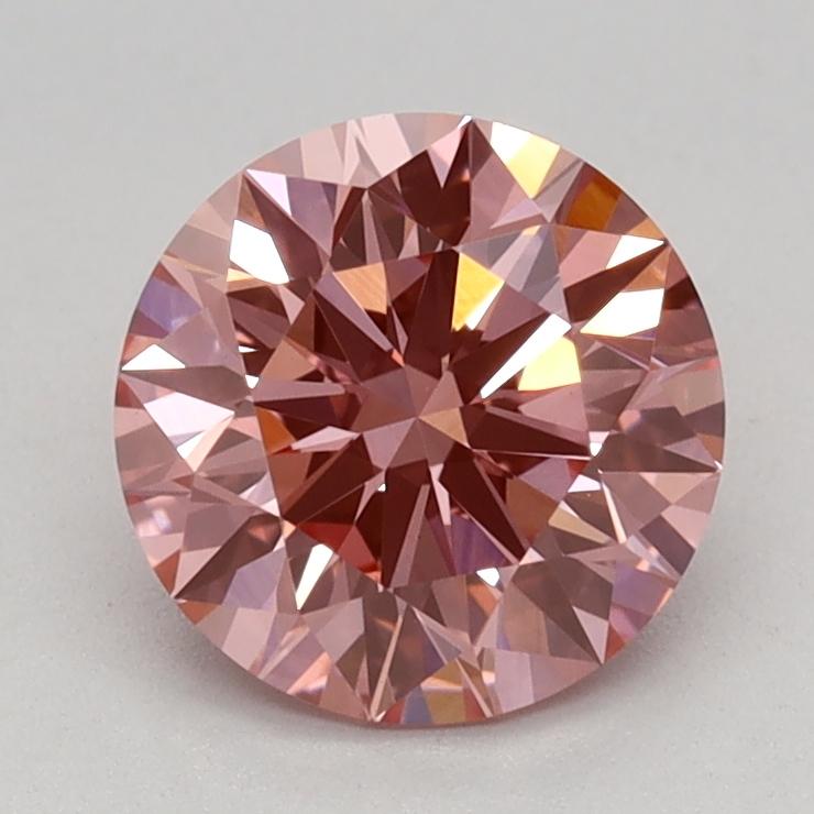 1.07 Ct. Fancy Vivid Pink Round Lab Grown Diamond