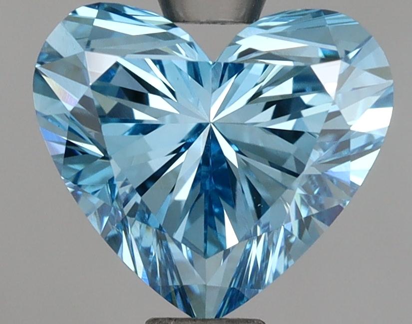 1.66 Ct. Fancy Vivid Blue Heart Lab Grown Diamond