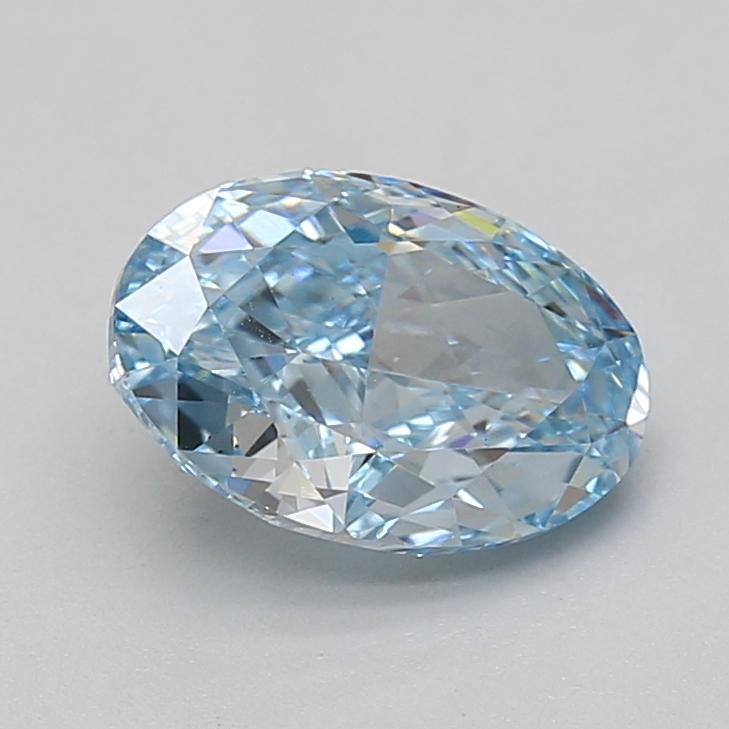2.09 Ct. Fancy Vivid Blue Oval Lab Grown Diamond