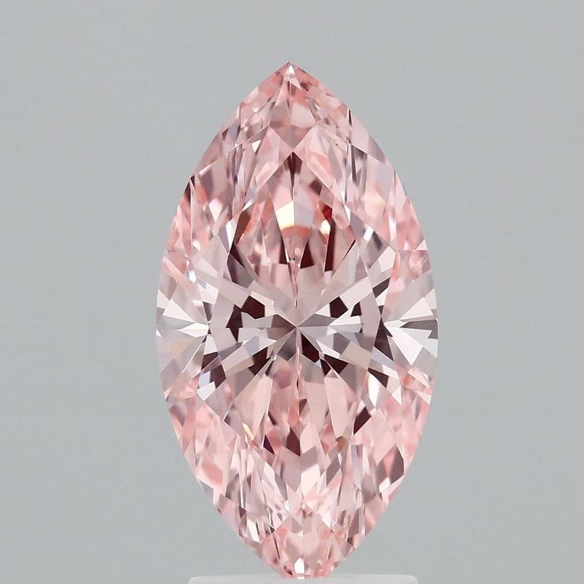 2.66 Ct. Fancy Vivid Pink Marquise Lab Grown Diamond