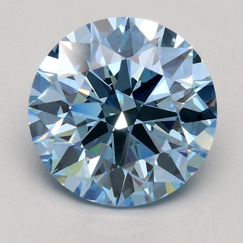 2.06 Ct. Fancy Blue Round Lab Grown Diamond