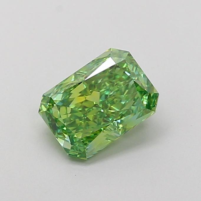 1.01 Ct. Fancy Vivid Green Radiant Lab Grown Diamond