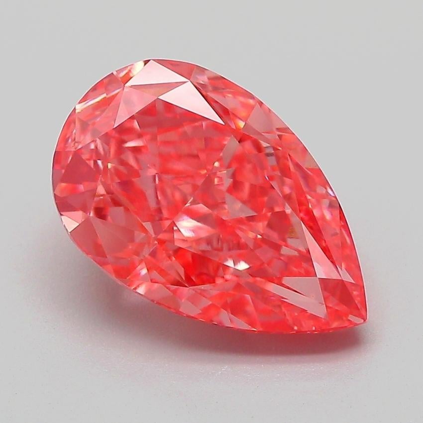 4.28 Ct. Fancy Vivid Pink Pear Lab Grown Diamond