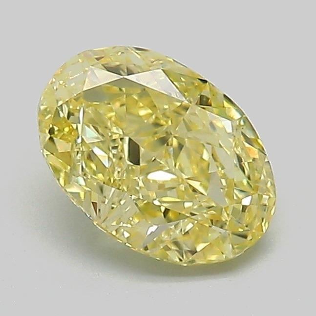 1.09 Ct. Fancy Intense Yellow Oval Lab Grown Diamond