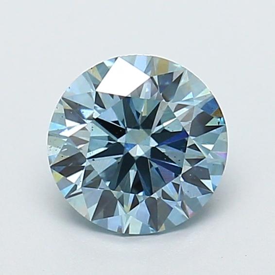 1.27 Ct. Fancy Vivid Blue Round Lab Grown Diamond