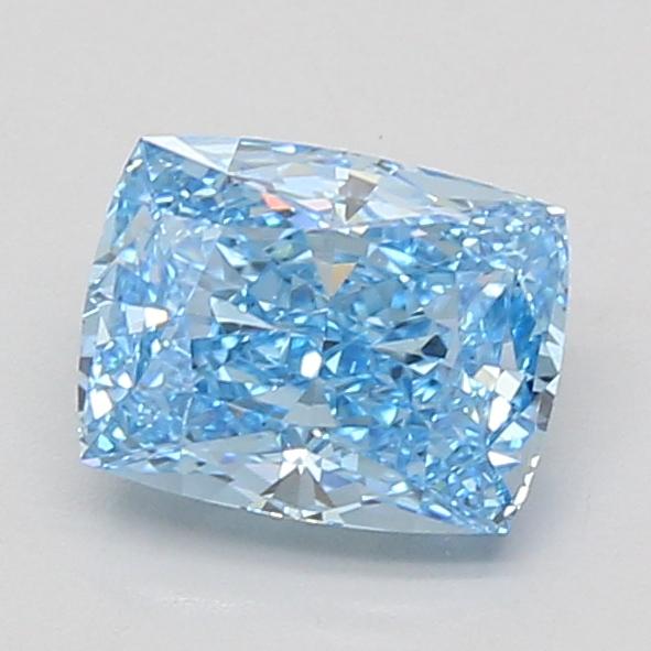 1.56 Ct. Fancy Vivid Blue Cushion Lab Grown Diamond