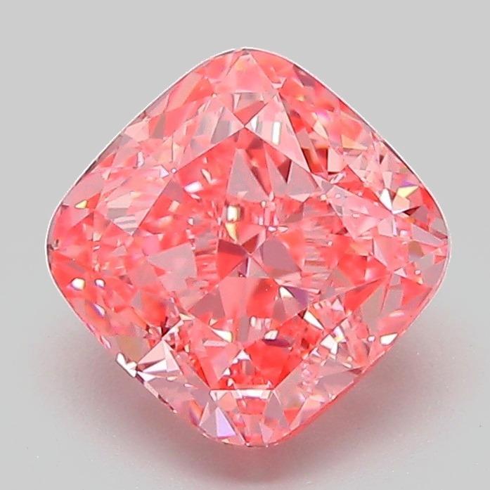2.08 Ct. Fancy Vivid Pink Cushion Lab Grown Diamond