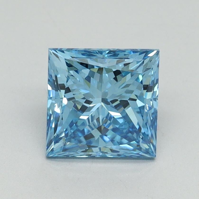 1.58 Ct. Fancy Vivid Blue Princess Lab Grown Diamond