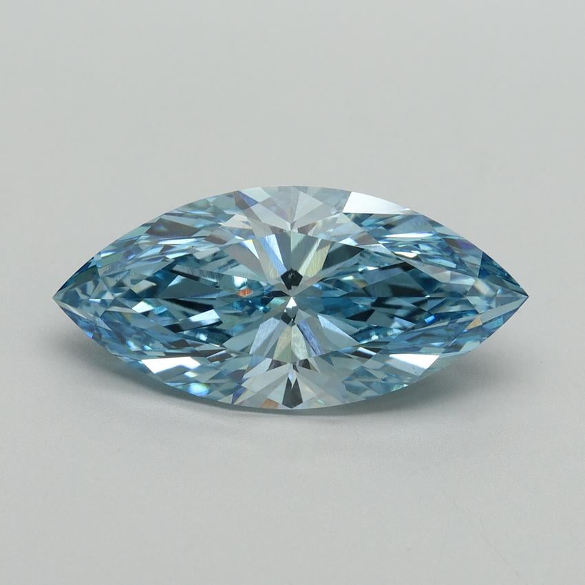 5.05 Ct. Fancy Vivid Blue Marquise Lab Grown Diamond