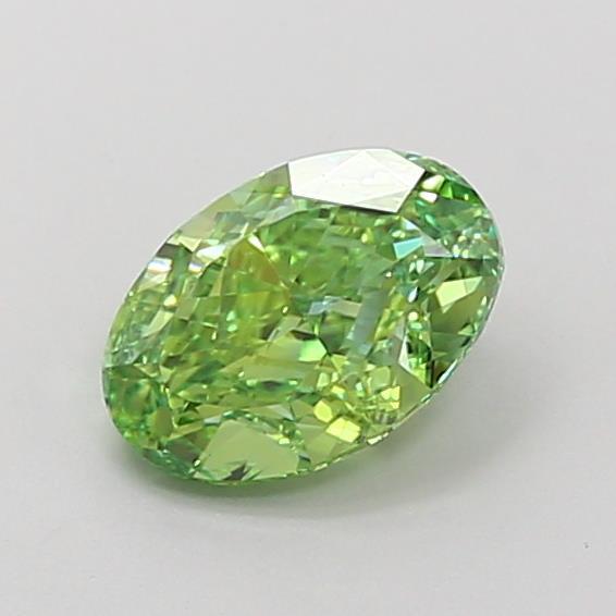 1.35 Ct. Fancy Vivid  Green Oval Lab Grown Diamond
