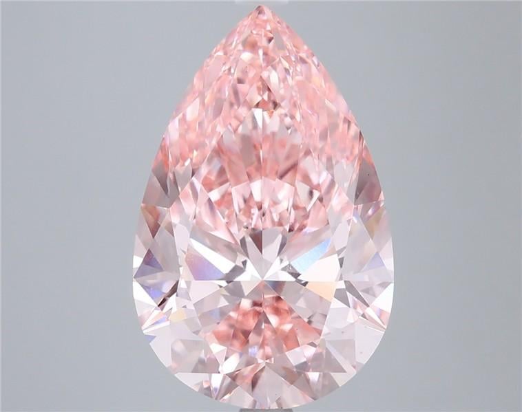 6.06 Ct. Fancy Vivid Pink Pear Lab Grown Diamond