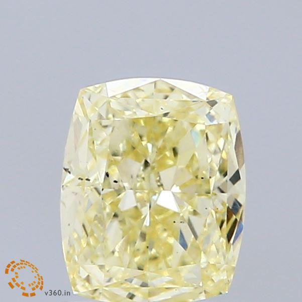 1.59 Ct. Fancy Yellow Cushion Lab Grown Diamond