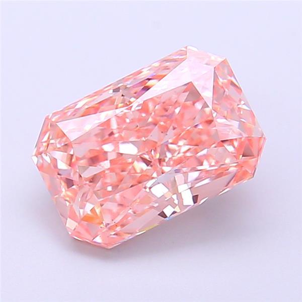 2.41 Ct. Fancy Vivid Pink Radiant Lab Grown Diamond