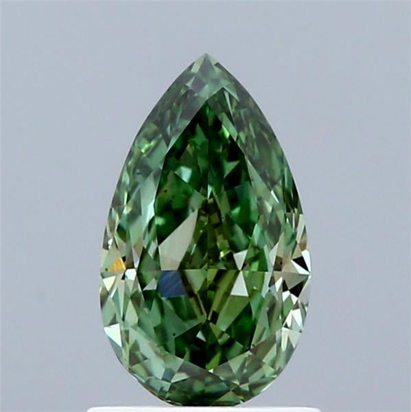 1.06 Ct. Fancy Vivid Green Pear Lab Grown Diamond