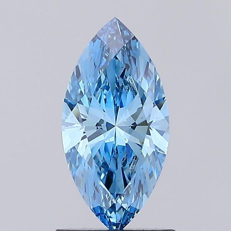 1.00 Ct. Fancy Vivid Blue Marquise Lab Grown Diamond